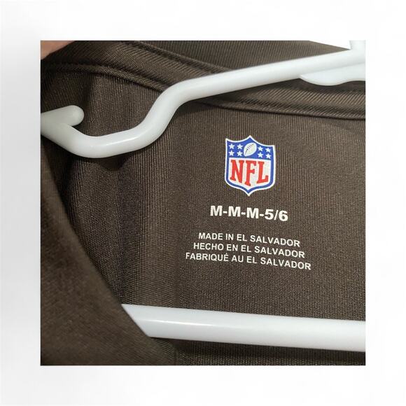 Cleveland Browns NFL Long Sleeve Shirt Kids Size 5-6 Brown Orange Football Tee - Picture 5 of 5